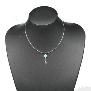 TIFFANY&Co. Heart key Necklace choker Silver925 6.7g Women